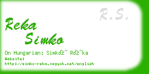 reka simko business card